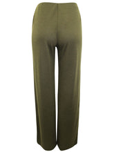 Load image into Gallery viewer, Ladies Lily Ella Olive Wool Blend Trousers
