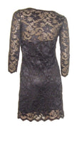 Load image into Gallery viewer, Navy Floral Lace Bodycon ¾ Sleeve Dress
