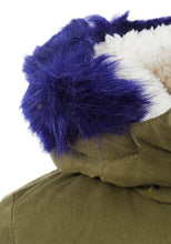 Load image into Gallery viewer, Baby Girls Minoti Olive Green Parka Faux Fur Trim Hooded Winter Jacket