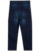 Load image into Gallery viewer, Boys Dark Denim Blue Adjustable Waist Classic Fit Jeans