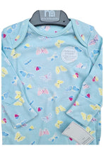 Load image into Gallery viewer, Unisex Baby Boys Girls Mothercare Sleepsuit Blue Butterfly Print Babygrow Romper