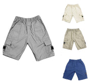 Load image into Gallery viewer, Boys Elasticated Waist Combat Cargo Chino Summer Shorts