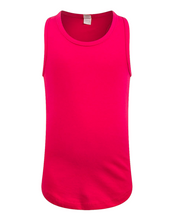 Load image into Gallery viewer, Girls Vest Top Pure Cotton Jersey Racer Back Vest Sleeveless T-Shirt Tank Tops
