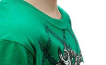 Load image into Gallery viewer, Boys Flipback Green Skull Print T-shirt