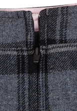 Load image into Gallery viewer, Girls Grey Checked Tartan Lined Skirt
