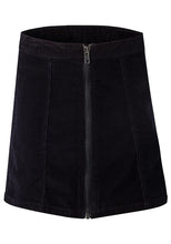 Load image into Gallery viewer, Girls Black Classic Corduroy Skirt