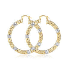 Load image into Gallery viewer, Ladies Big 18K Two Tone Latest Great Wall Circle Earring