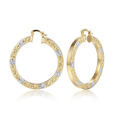 Load image into Gallery viewer, Ladies Big 18K Two Tone Latest Great Wall Circle Earring
