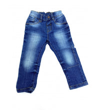 Load image into Gallery viewer, Boys Blue Wash Elasticated Waist Cotton Rich Denim Jeans
