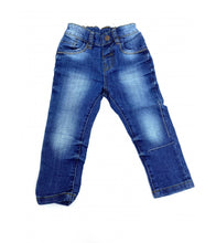 Load image into Gallery viewer, Boys Blue Wash Elasticated Waist Cotton Rich Denim Jeans