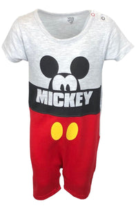 Babies Toddlers Red Striped Mickey Mouse Rompers