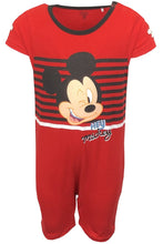 Load image into Gallery viewer, Babies Toddlers Red Striped Mickey Mouse Rompers
