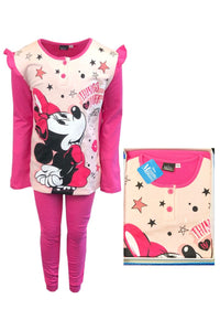 Girls Disney Minnie Mouse Cerise "Things In Life" Pyjamas boxed Sets