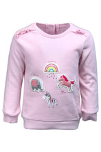 Load image into Gallery viewer, Girls Pink Rainbow Unicorn Animal Cotton Sweatshirt