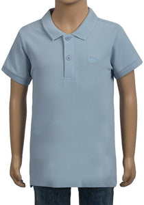 Sky Blue Minoti Cotton Short Sleeve School Plain Polo Shirt