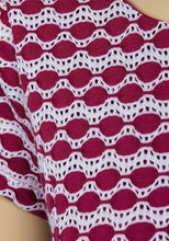Load image into Gallery viewer, Cerise & White Epilogue Perforated Dress