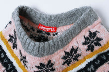 Load image into Gallery viewer, Girls Grey Pepperts Jacquard Fair Isle Patterned Soft Knitted Jumper Dress