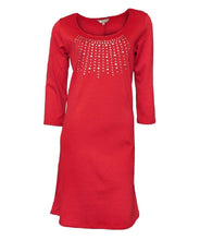 Load image into Gallery viewer, Red Mia Moda 3/4 Sleeve Dress
