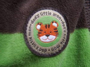 Baby Boys Sleepsuit Green & Brown Striped Hooded 3Piece Romper Set