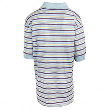 Load image into Gallery viewer, Blue Yellow &amp; Red Multi Stripe Polo T-Shirt Top
