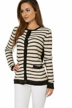 Load image into Gallery viewer, Multi Stripe Lurex Knitted Cardigan