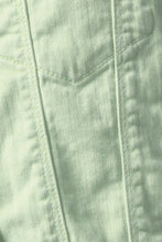 Load image into Gallery viewer, Mint Green Button Down Denim Jeans Jacket