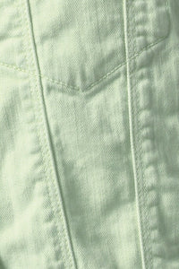 Mint Green Button Down Denim Jeans Jacket