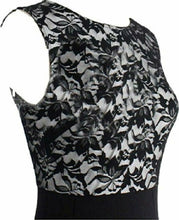 Load image into Gallery viewer, Black Floral Lace Stretchy Sleeveless Bodycon Dress