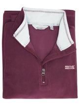 Load image into Gallery viewer, Plum Regatta Zipped Funnel Neck Soft Fleece Top