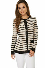 Load image into Gallery viewer, Multi Stripe Lurex Knitted Cardigan