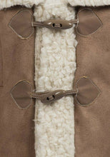 Load image into Gallery viewer, Brave Soul Camel Collared Duffle Faux Fur Leather-Look Coat