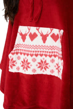 Load image into Gallery viewer, Red Super Soft Indoor Shawl Top Christmas Pullover