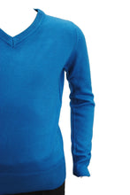 Load image into Gallery viewer, Kids Boys Girls Turquoise Soft Knitted Jumper