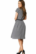 Load image into Gallery viewer, Black & White Epilogue Perforated Dress