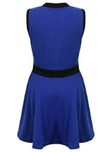Load image into Gallery viewer, Royal Blue &amp; Black Republic Skater Jersey Dress
