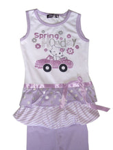 Load image into Gallery viewer, Girls Lilac Spring Holiday Top & Leggings Set