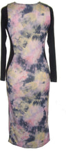 Load image into Gallery viewer, Black Multi Tye Dye Print Bodycon Dress

