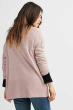 Load image into Gallery viewer, Pink Relaxed Knit Wool Blend V Neck Cardigan