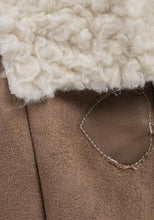 Load image into Gallery viewer, Brave Soul Camel Collared Duffle Faux Fur Leather-Look Coat