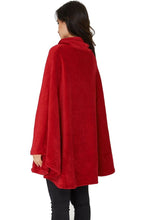 Load image into Gallery viewer, Red Super Soft Indoor Shawl Top Christmas Pullover
