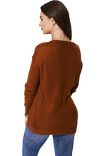 Load image into Gallery viewer, Burnt Brown Soft Touch Knit Jumper