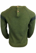 Load image into Gallery viewer, Boys Khaki Green Ribbed Cotton Knitted Car Jumper