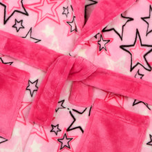 Load image into Gallery viewer, Girls Star Print Soft Fleece Dressing Gown
