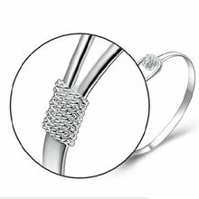 Load image into Gallery viewer, Elegant 925 Sterling Silver Clip On Floral Hook Style Bangle