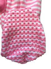 Load image into Gallery viewer, White &amp; Pink Cotton Anti Slip Footie Romper
