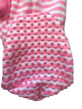 Load image into Gallery viewer, White & Pink Cotton Anti Slip Footie Romper