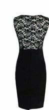 Load image into Gallery viewer, Black Floral Lace Stretchy Sleeveless Bodycon Dress
