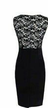 Load image into Gallery viewer, Black Floral Lace Stretchy Sleeveless Bodycon Dress