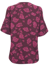 Load image into Gallery viewer, Berry Rib Textured Stretchy Cold Shoulder Blouse