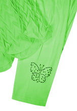 Load image into Gallery viewer, Girls Lime Chiffon Tunic Top & Leggings Set